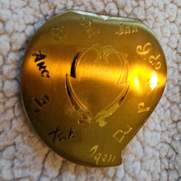 Vintage 1949 Elgin American Zodiac Compact – Sweetheart of AKΨ + Original Puff - Picture 10 of 11
